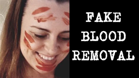 how to remove fake blood